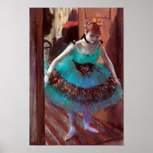 Dancer die haar kleedkamer verlaten door Degas Poster (Voorkant)