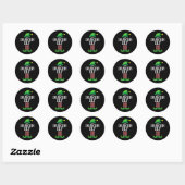Dancer Elf Matching Family-kerstfeest Ronde Sticker (Vel)