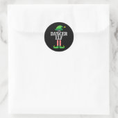 Dancer Elf Matching Family-kerstfeest Ronde Sticker (Tas)
