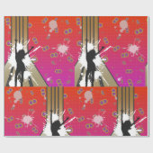 Dancer en gitaar cadeaupapier (Vlak)