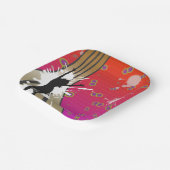 Dancer en gitaar papieren bordje (Gebogen)