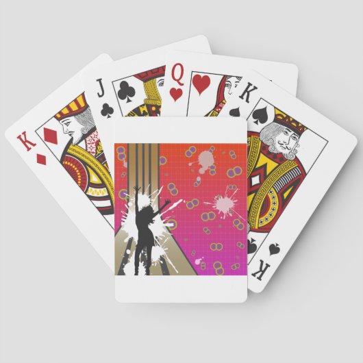 Dancer en gitaar pokerkaarten (Achterkant)