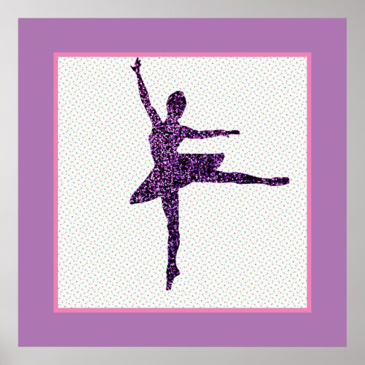 Dancer Faux Sparkle Tiny Dot Poster (Voorkant)