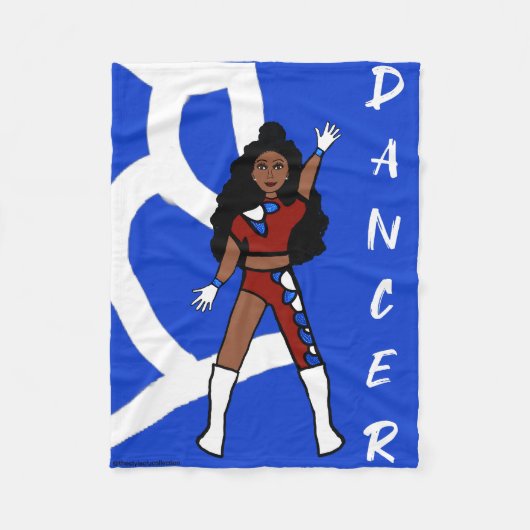 Dancer Fleece Deken Berry & Blauw (Voorkant)