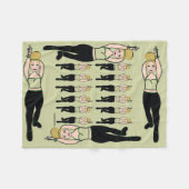 Dancer Fleece Deken Mint & Zwart (Voorkant (Horizontaal))