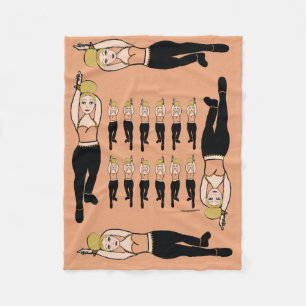 Dancer Fleece Deken Perzik & Zwart