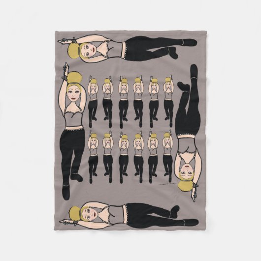 Dancer Fleece Deken Rook & Zwart (Voorkant)