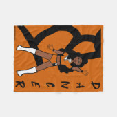Dancer Fleece Deken Sinaasappel & Zwart (Voorkant (Horizontaal))