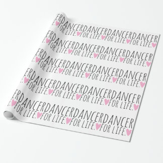 Dancer for Life White met hart Cadeaupapier