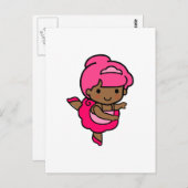 Dancer Girl Briefkaart (Voorkant / Achterkant)