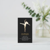Dancer Gold Silhouette Dancer Carte de visite (Debout devant)