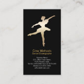 Dancer Gold Silhouette Dancer Carte de visite (Devant)