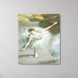 Dancer in Groen door Edgar Degas Canvas Afdruk
