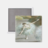 Dancer in Groen door Edgar Degas Magneet (Voorkant / Achterkant)