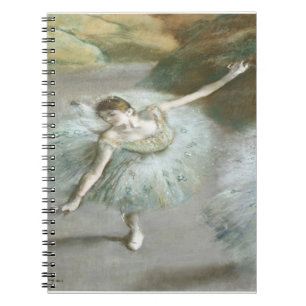 Dancer in Groen door Edgar Degas Notitieboek