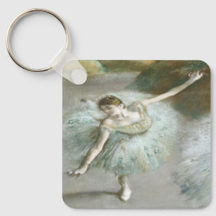 Dancer in Groen door Edgar Degas Sleutelhanger