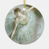 Dancer in Groen | Edgar Degas Keramisch Ornament (Voorkant)