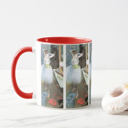 Dancer in haar kleedkamer door Edgar Degas Mok (Met donut)