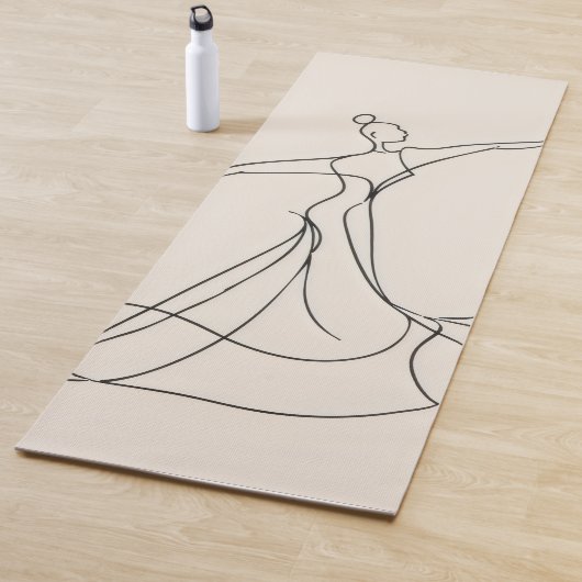 Dancer Line Art Yogamat (In situ)