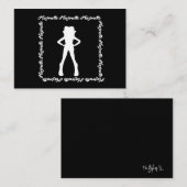 Dancer Majorette Notecard A (wit zwart) Notitiekaartje (Voorkant / Achterkant)