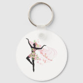 Dancer met bloemen Sleutelhanger (Voorkant)