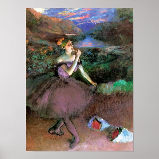 Dancer met Bouquets door Degas Poster (Voorkant)