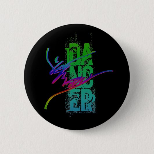 DANCER MET DANCER ARTWORK RONDE BUTTON 5,7 CM (Voorkant)