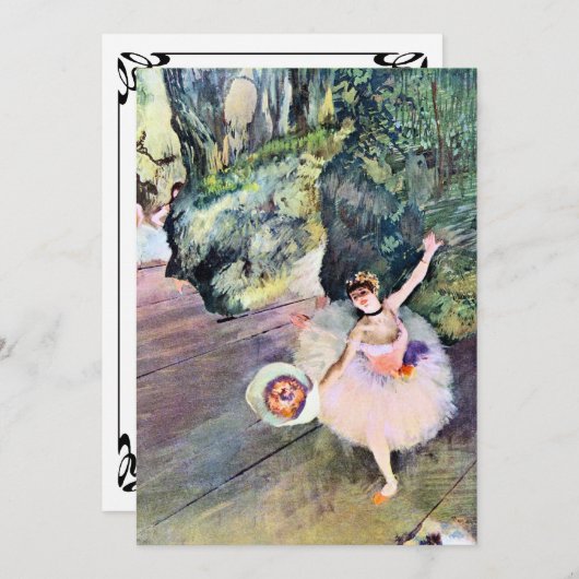 Dancer met een Bouquet van Flowers van Edgar Degas (Voorkant / Achterkant)