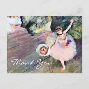 Dancer met een Bouquet van Flowers van Edgar Degas Briefkaart