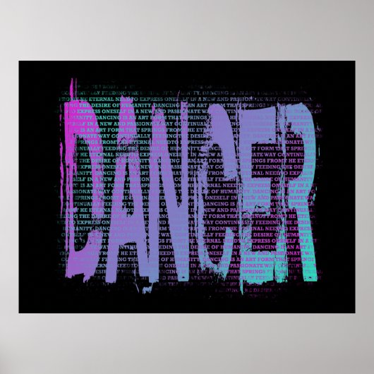 Dancer met Gezegde van kool Poster (Voorkant)
