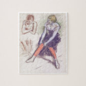 Dancer met rode kousen van Edgar Degas Legpuzzel (Verticaal)