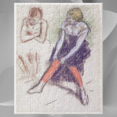 Dancer met rode kousen van Edgar Degas Legpuzzel