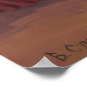 Dancer op donkerrood poster (Hoek)