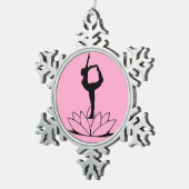 Dancer Pose - Yoga Ornaments Tin Sneeuwvlok Ornament (Rechts)