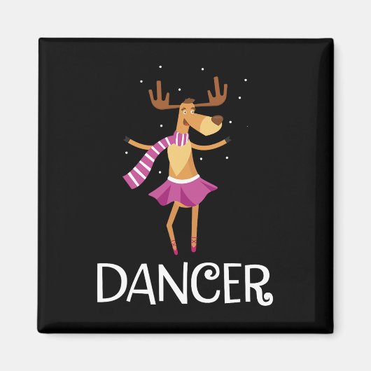 Dancer Prancer kerstdanserrenrenrenrenrendieres Magneet (Voorkant)