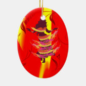 Dancer *Rayjii* Keramisch Ornament (Achterkant)