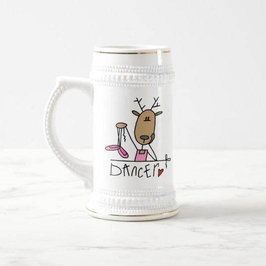 Dancer Reindeer T-shirts en cadeautjes Bierpul (Links)