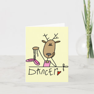 Dancer Reindeer T-shirts en cadeautjes Feestdagen Kaart