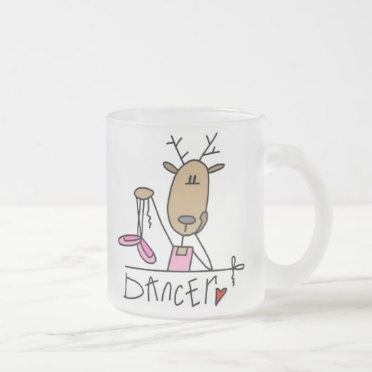 Dancer Reindeer T-shirts en cadeautjes Matglas Koffiemok (Rechts)