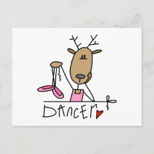 Dancer Reindeer Tshirts en Gifts Briefkaart