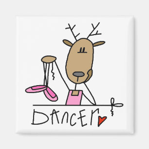 Dancer Reindeer Tshirts en Gifts Magneet