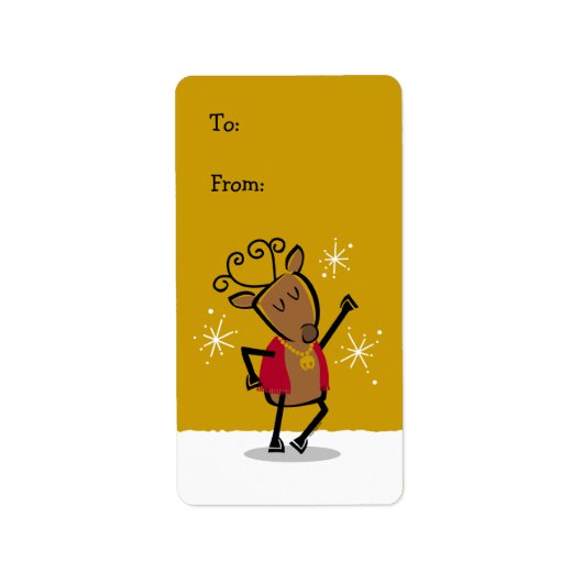 Dancer Rendier Gift Label Label (Voorkant)