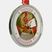DANCER RENDIER Premium Rond Ornament (Rechts)