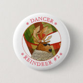 DANCER RENDIER Ronde Pin Button (Voorkant)