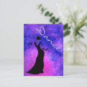 Dancer Silhouette Briefkaart (Staand voorkant)