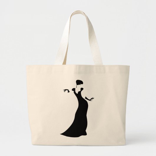 Dancer Silhouette Grote Tote Bag (Voorkant)