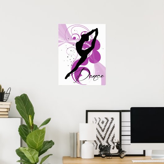 Dancer Silhouette Poster (Thuiskantoor)