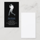 Dancer Silver Silhouette Dancer Carte de visite (Devant / Derrière)
