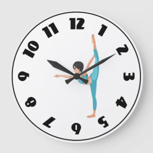 Dancer Stretching Clock Grote Klok