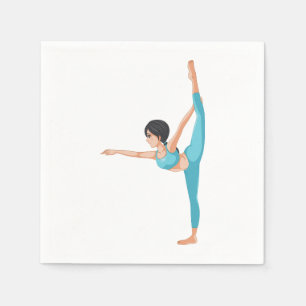 Dancer Stretching Dance Exerction Paper Napkins Servet